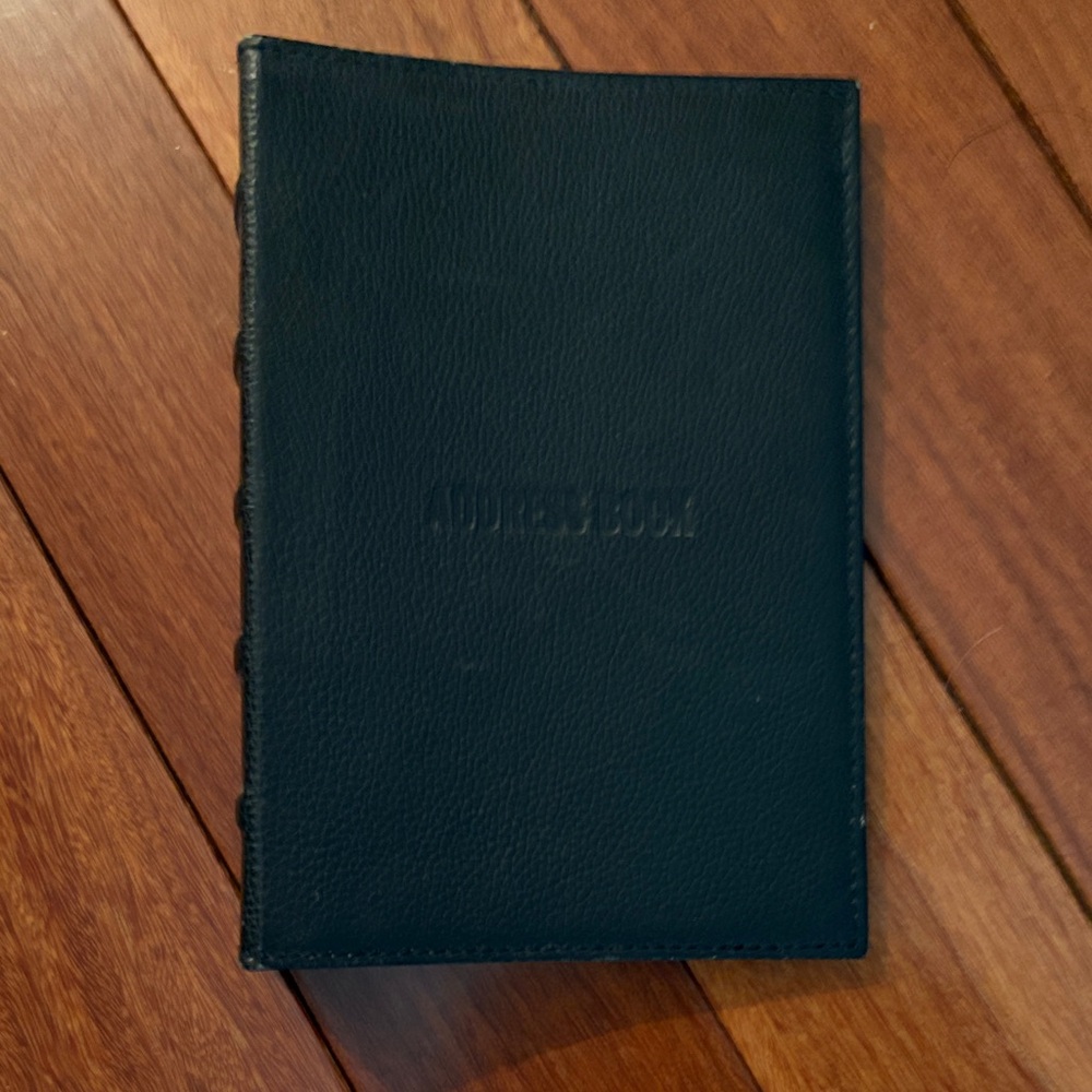 Roots Black Leather Address Book